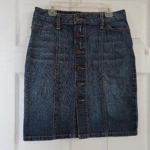 Banana Republic Women's Front Button Jean Skirt 0